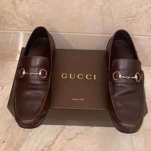 Mens Gucci leather loafers